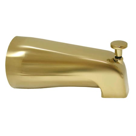 Jones Stephens Polished Brass PVD 1/2in. CTS Slip-On Diverter Spout with HEX Key Base Connection D03004